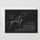 結婚披露宴の後の幸モダン福なパーティー 招待状 (正面)