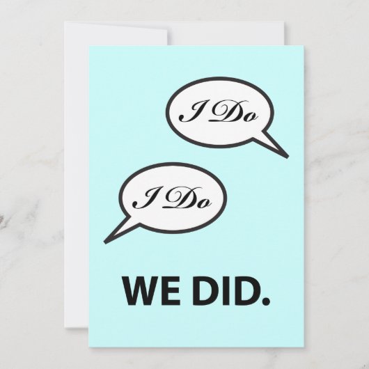 結婚披露宴の後私は私たちは招待状した 招待状 (正面)