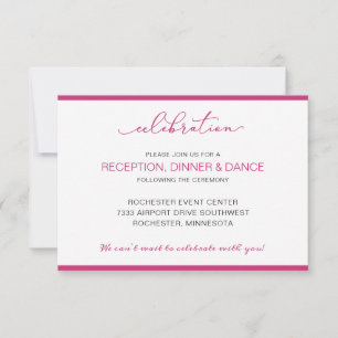 結婚披露宴カード(イベントの簡単な流れ付き) 招待状