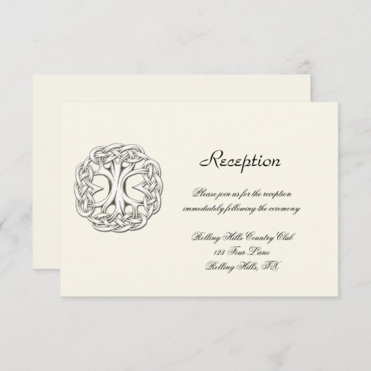 結婚披露宴ケルト族の生命の樹 エンクロージャーカード (正面/裏面)