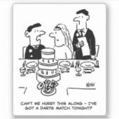 結婚披露宴ダーツはコンフリクト漫画にマッチ。 シール (正面)