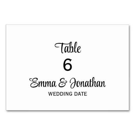 結婚披露宴テーブルテントカードテーブルテントサイン テーブルナンバー (正面)