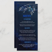 結婚披露宴テーマカードの編集可能メニュー メニュー (正面/裏面)