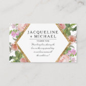 結婚披露宴バラ金ゴールドカントリーフローラアート エンクロージャーカード (裏面)