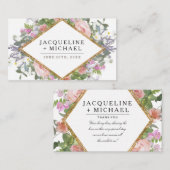 結婚披露宴バラ金ゴールドカントリーフローラアート エンクロージャーカード (正面/裏面)