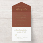 結婚披露宴フォイルの後のパーティーを楽しく オールインワン招待状 (内側)