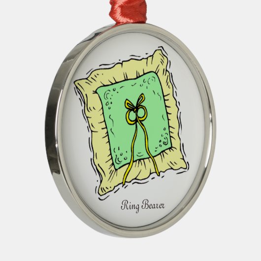 結婚披露宴リングや輪ベアラークリスマスオーナメントギフト メタルオーナメント (右)