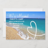 結婚披露宴後のパーティーサニービーチシーン 招待状 (正面)