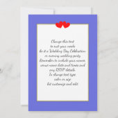 結婚披露宴後のパーティーサニービーチシーン 招待状 (裏面)