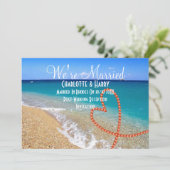 結婚披露宴後のパーティーサニービーチシーン 招待状 (スタンド正面)