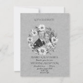 結婚披露宴後のパーティー祝賀 モノクロ ノートカード (正面)