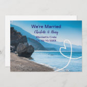 結婚披露宴後のパーティー結婚したをクレートで 招待状 (正面/裏面)