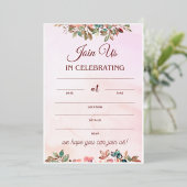 結婚披露宴招待状かわいい結婚の計画 箔招待状 (立ち正面)