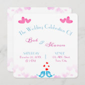 結婚披露宴招待状カード 招待状 (正面/裏面)