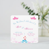 結婚披露宴招待状カード 招待状 (スタンド正面)