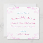 結婚披露宴招待状カード 招待状 (裏面)