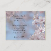 結婚披露宴詳細カード。 エンクロージャーカード (裏面)