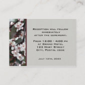 結婚披露宴詳細カード。 エンクロージャーカード (裏面)