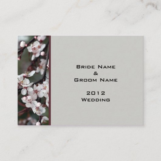 結婚披露宴詳細カード。 エンクロージャーカード (正面)