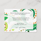 結婚披露宴詳細カード。 エンクロージャーカード (裏面)