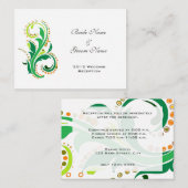 結婚披露宴詳細カード。 エンクロージャーカード (正面/裏面)