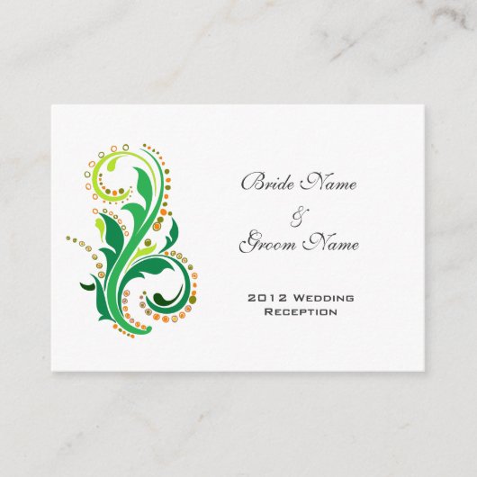 結婚披露宴詳細カード。 エンクロージャーカード (正面)