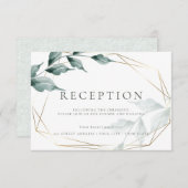 結婚披露宴 | グレージェードグリーン植物学 エンクロージャーカード (正面/裏面)