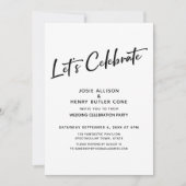 結婚披露宴＋ゴールドストライプを祝おう 招待状 (正面)