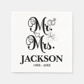 結婚披露宴 スタンダードカクテルナプキン (正面)