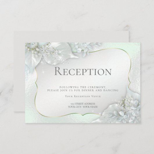 結婚披露宴 | ハネデューグリーンきらめく 招待状 (正面/裏面)