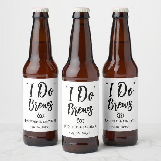 結婚披露宴 パーソナライズ I Do Brews ビールラベル (ボトル)