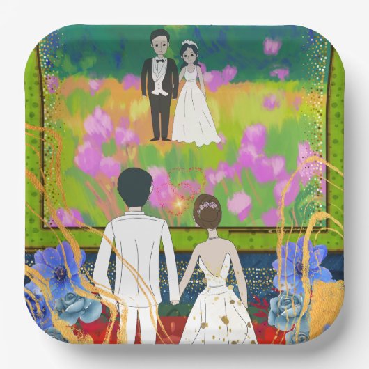 結婚披露宴 ペーパープレート (正面)