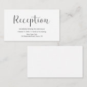 結婚披露宴，ミニマルデザイン，ブラックフォント エンクロージャーカード (正面/裏面)