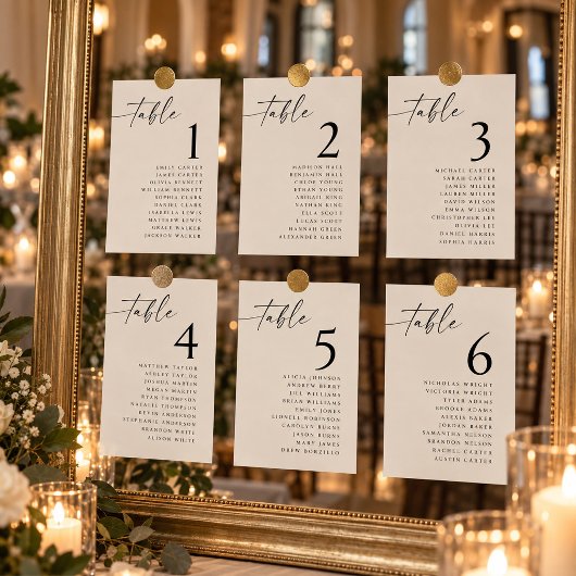 結婚披露宴 座席表 テーブルナンバー 5x7