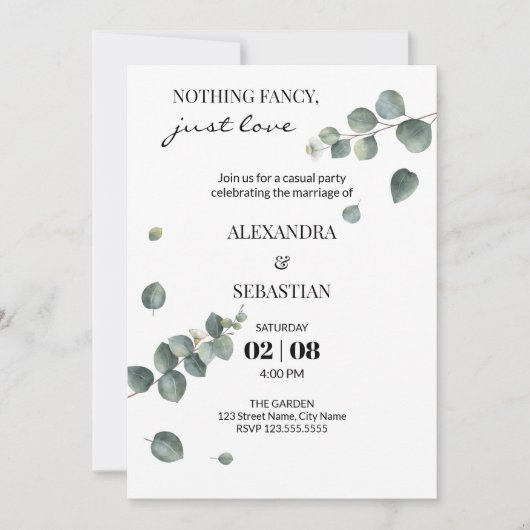 結婚披露宴 招待状 (正面)