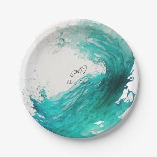 結婚抽象芸術シンプル ペーパープレート (正面)