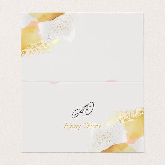 結婚抽象芸術シンプル 名刺 (外部フラット)