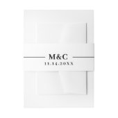 結婚招待状用帯 招待状ベリーバンド (正面例)