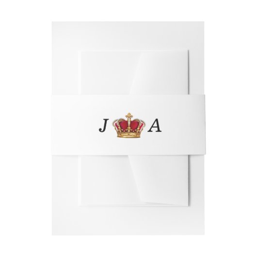 結婚招待状用帯 招待状ベリーバンド (正面例)