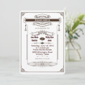 結婚招待状結婚スチームパンク 招待状 (スタンド正面)