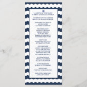 結婚招待状 |ネイビー航海のプログラム プログラム (裏面)