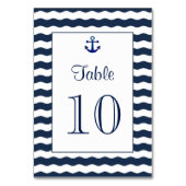 結婚招待状 |ネイビ航海のーテーブル番号 テーブルナンバー (裏面)