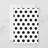 結婚招待状 | ブラッククラシック水玉模様 招待状 (裏面)