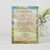 結婚招待状.ヴィンテージフローラピンクピーチトレージ 招待状 (スタンド正面)