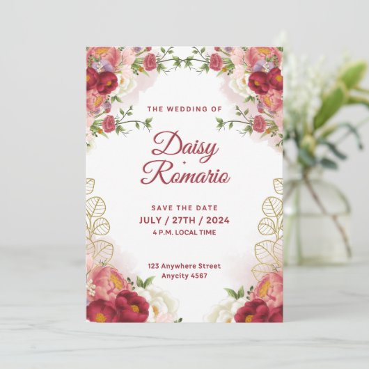 結婚招待状 招待状 (スタンド正面)