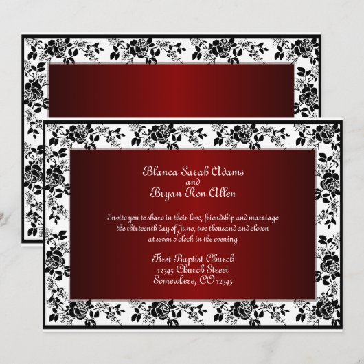 結婚招待状 招待状 (正面/裏面)