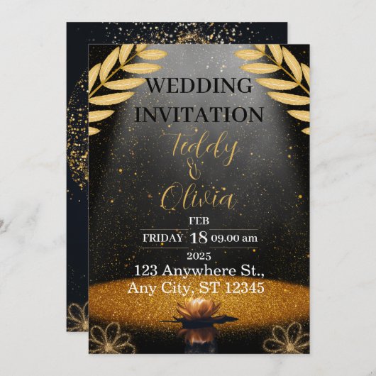 結婚招待状 招待状 (正面/裏面)