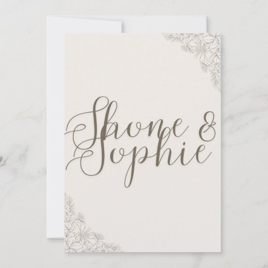 結婚招待状 招待状 (裏面)