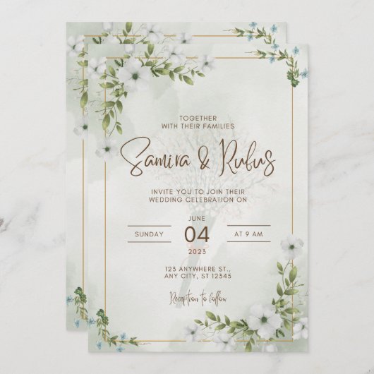 結婚招待状 招待状 (正面/裏面)