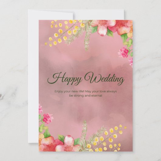 結婚招待状 招待状 (裏面)